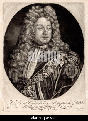 Ernest Augustus, Herzog von York, war eine prominente britische Königsfigur und zweiter Sohn von König Georg III. Er bekleidete militärische und administrative Positionen, darunter die Rolle des Oberbefehlshabers der britischen Armee. Stockfoto