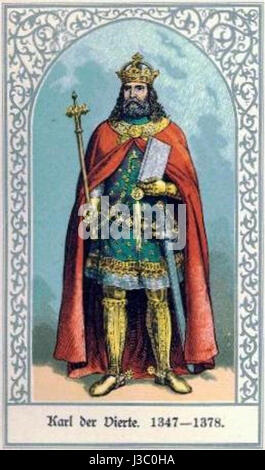 Sterben Sie die Deutschen Kaiser Karl IV Stockfoto