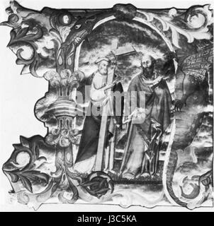 Don Silvestro dei Gherarducci schrittweise von Santa Maria Degli Angeli Folio 104 St. Peter und Paul in einer anfänglichen N (Privatsammlung, England) Stockfoto