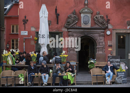 Öffentlicher Platz Stortorget in Gamla Stan, die Altstadt und die Altstadt von Stockholm, Schweden, Europa Stockfoto