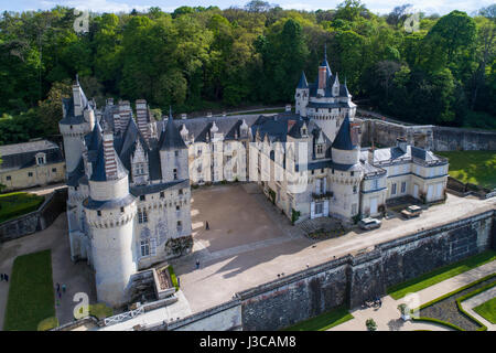 Usse, Frankreich - April 12 - 2017: Loire-Tal als Weltkulturerbe der UNESCO, Rigny Usse, Schloss Usse inspirierte den französischen Autor Charle aufgeführt Stockfoto