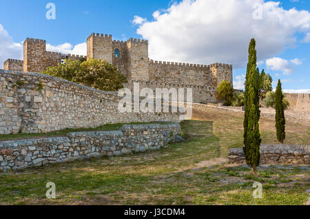 Burg von Trujillo, ein mittelalterliches Dorf in der Provinz Cáceres, Spanien Stockfoto