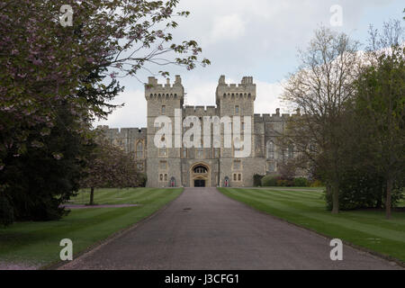 Windsor Castle gedreht von dem langen Spaziergang Stockfoto