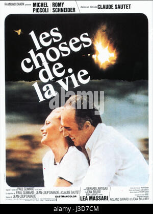 Les Choses De La vie die Dinge des Lebens Jahr: 1969 Frankreich / Italien-Regie: Claude Sautet Romy Schneider, Michel Piccoli Movie Poster (Fr) Stockfoto