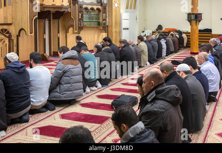 Freitagsgebet in der Moschee Berlin Stockfoto