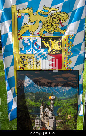 Deutschland. Bayern. 2016. Souvenirs von Schloss Neuschwanstein Stockfoto