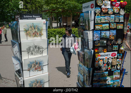 Deutschland. Bayern. 2016. Souvenirs von Schloss Neuschwanstein Stockfoto