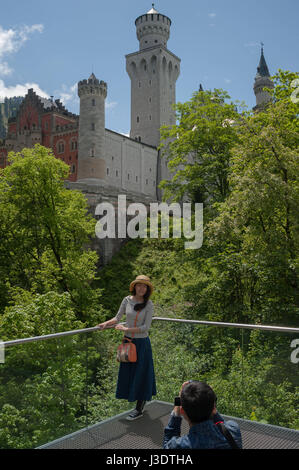 Deutschland. Bayern. 2016. Schloss Neuschwanstein Stockfoto