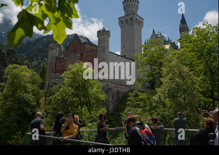 Deutschland. Bayern. 2016. Schloss Neuschwanstein Stockfoto