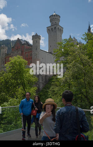 Deutschland. Bayern. 2016. Schloss Neuschwanstein Stockfoto