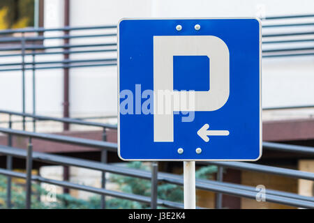 Parkplatz Schild Stockfoto