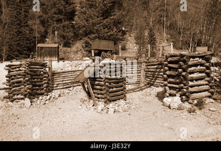 Alten westlichen Goldmine, Colorado Stockfoto