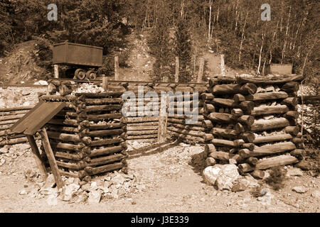 Alten westlichen Goldmine, Colorado Stockfoto