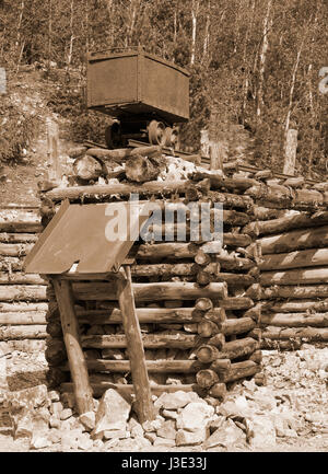 Alten westlichen Goldmine, Colorado Stockfoto