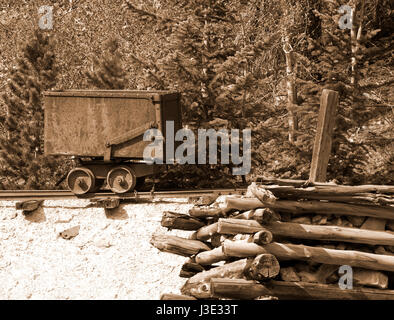 Alten westlichen Goldmine, Colorado Stockfoto