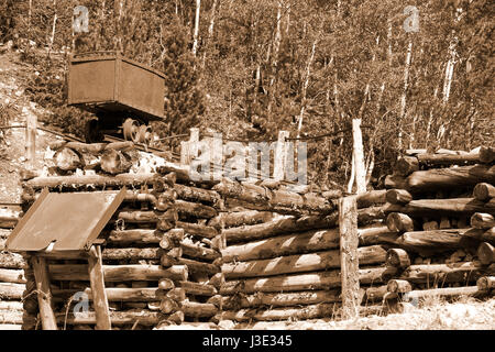 Alten westlichen Goldmine, Colorado Stockfoto