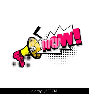 Comic-Buch Text Blase Mundstück, jetzt Stock Vektor