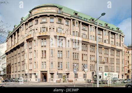 Wien, Versicherungsanstalt der Österreichischen Eisenbahnen, Architekt Hubert Gessner 1912 Stockfoto