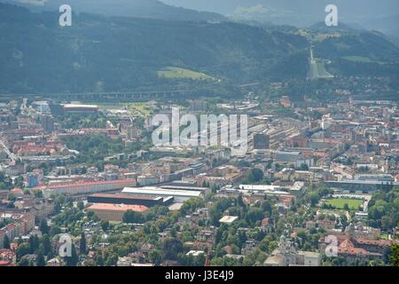 Innsbruck, Panorama Mit Blick Auf Die Nordkette Stockfoto