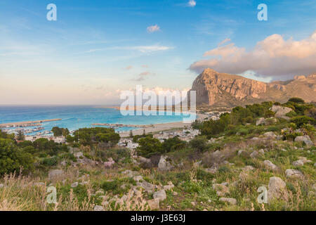 San Vito lo Capo-Sizilien-Italien-Strand-Meer Stockfoto