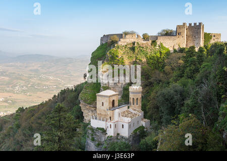 Erice Duomo Chiesa Madre Sizilien Italien Stockfoto