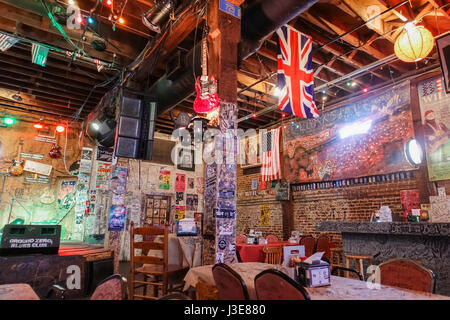 Innere des Morgan Freeman Ground Zero Blues Club in Clarksdale, Mississippi Stockfoto