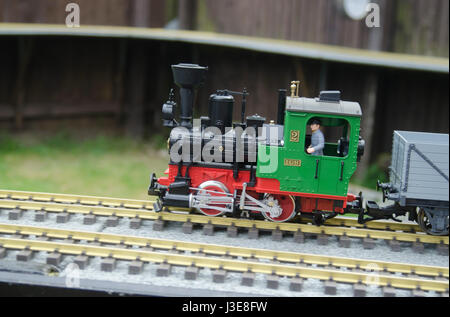 Modell-Eisenbahn-Dampflok. Stockfoto