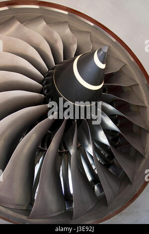 Ein Motor-Lüfterflügel am ersten test Boeing 787 Dreamliner Flugzeuge Besuch der südlichen Hemisphäre als Gäste der Air New Zealand, International Air Stockfoto