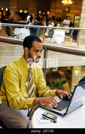 Miami Florida, InterContinental, Hotelhotels in Motel Motels, Mayors Hemisphalic Forum, Konferenz, Lobby, Wireless, Netzwerk, Signal, Wi-Fi, Black BL Stockfoto