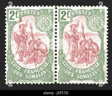 Französisch somalischen Küste 1902 2f Briefmarken Stockfoto
