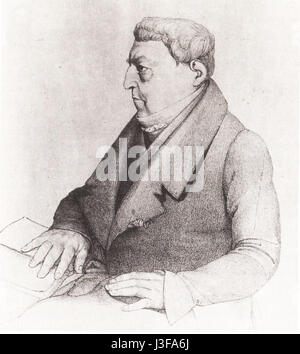 Franz von Baader, ein bedeutender deutscher Philosoph und Polymath, wurde für seine Beiträge zur Theologie, Philosophie und Wissenschaft im späten 18. Und frühen 19. Jahrhundert anerkannt. Stockfoto