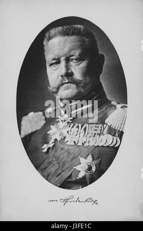 Generalfeldmarschall Paul von Hindenburg Stockfoto