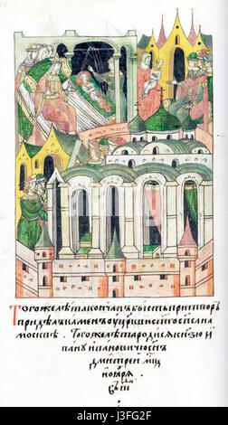 Gesichts-Chronik-b.08, p.082 Geburt von Dmitry Donskoy Stockfoto