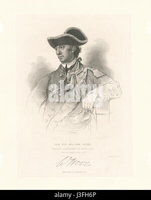 General Sir William Howe, britischer Oberbefehlshaber (NYPL Hades 280094 EM3418) Stockfoto