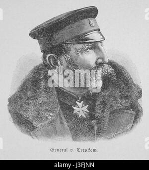 Dieser Titel bezieht sich auf General von Tresckow, eine bemerkenswerte Persönlichkeit in der deutschen Militärgeschichte, insbesondere wegen seiner Rolle im Zweiten Weltkrieg, bekannt für seine Beteiligung am Widerstand gegen die NS-Führung. Stockfoto
