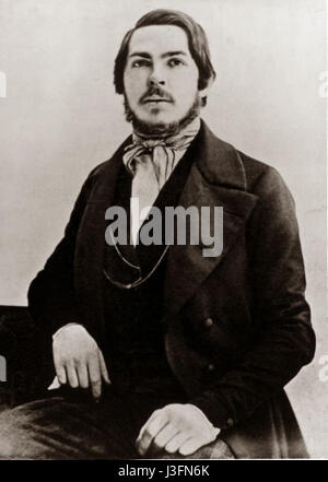 Ein zugeschnittenes Bild von Friedrich Engels aus dem Jahr 1840, das wahrscheinlich ein frühes Porträt des einflussreichen deutschen Philosophen und sozialistischen Revolutionären aufnimmt. Stockfoto