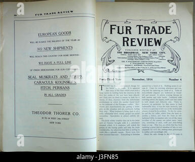 Fur Trade Review November 1914 (26) Stockfoto