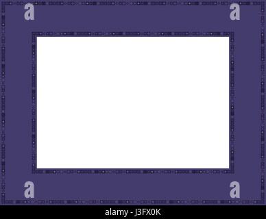 Perlen gemusterter Rahmen mit Mosaikrand, der für Babyduschen, Ostern, Thanksgiving, Weihnachten, Valentinstag Einladungen oder andere Gelegenheiten verwendet werden kann Stock Vektor