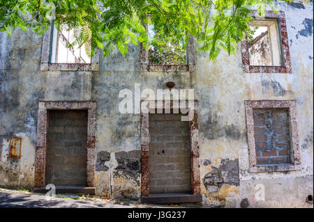 Altes Haus, Funchal, Madeira zugemauert Stockfoto