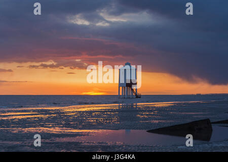 Die unteren gestelzt Leuchtturm am Burnham auf Meer, Somerset Stockfoto