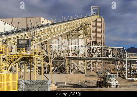 Förderbänder, Kupfer Mine, Arizona USA Stockfoto