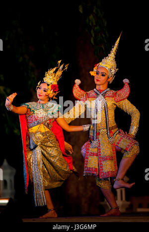 Thai Tänzer in Bangkok Thai-Tanz im Garten Stockfoto