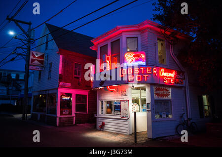 Blick auf Provincetown Stadt TheLobster Pot Restaurant Stockfoto