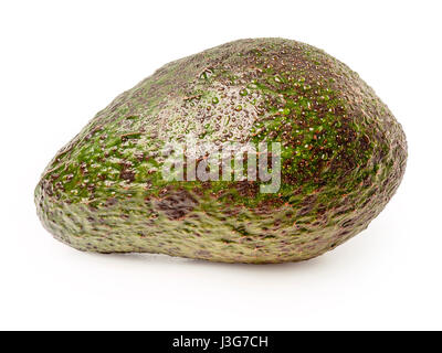 frische reife Avocado Frucht isoliert auf weiss Stockfoto