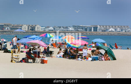 Der Strand von Hampton Beach, New Hampshire, USA Stockfoto