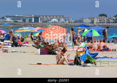 Der Strand von Hampton Beach, New Hampshire, USA Stockfoto