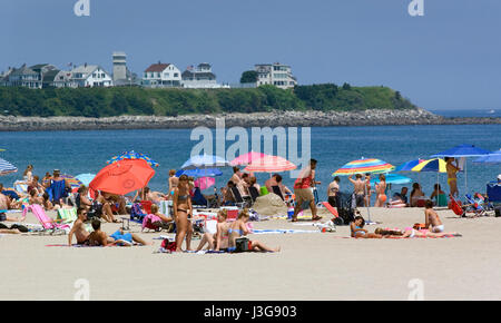 Der Strand von Hampton Beach, New Hampshire, USA Stockfoto