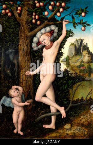 Amor beschweren sich Venus - Lucas Cranach der ältere - 1525 Stockfoto