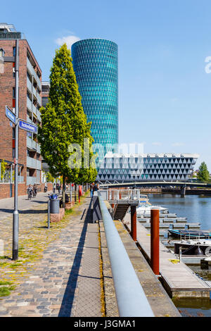 Westhafen, Frankfurt am Main, Deutschland. April 2017 Stockfoto