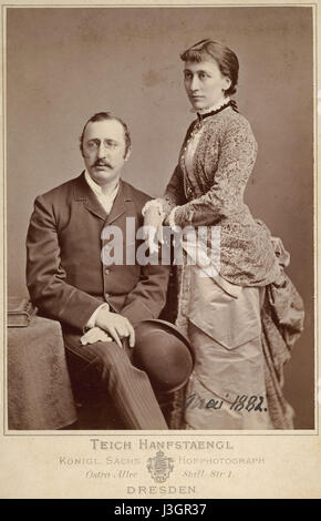 Friedrich Alfred Krupp e Margarethe von Ende 1882 (Foto-Atelier-Teich-Hanfstaenge) Stockfoto